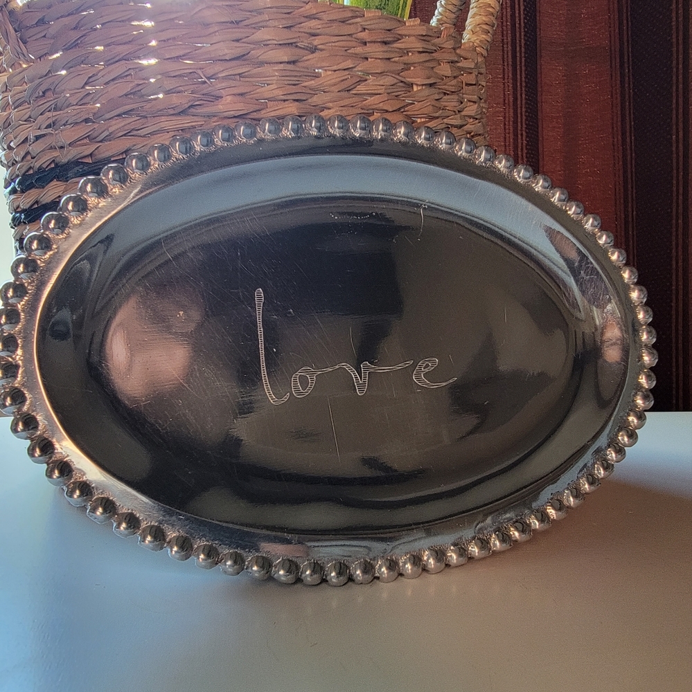 Mariposa "love" Small Oval Statement Tray